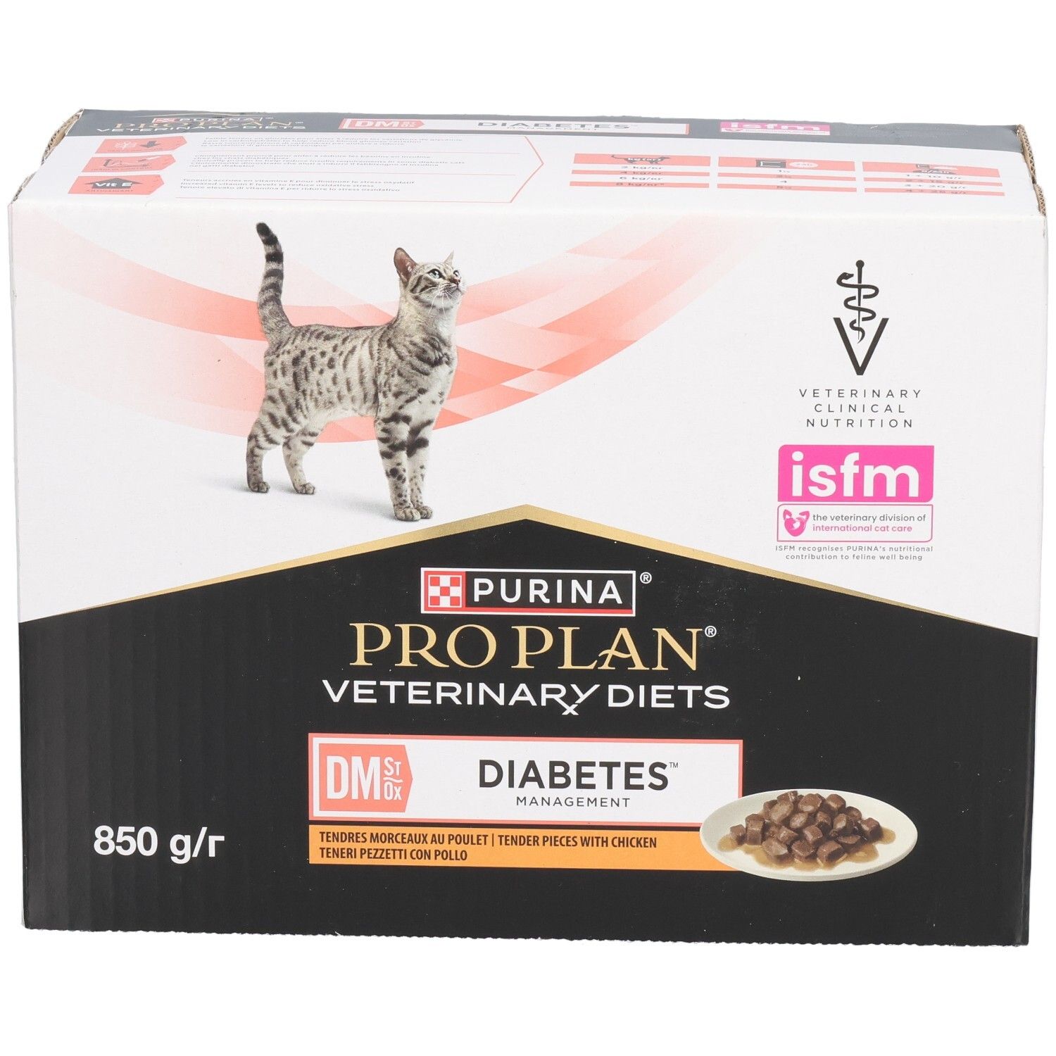 PRO PLAN® VETERINARY DIETS Feline DM St/Ox Diabetes Management Poulet en Sauce