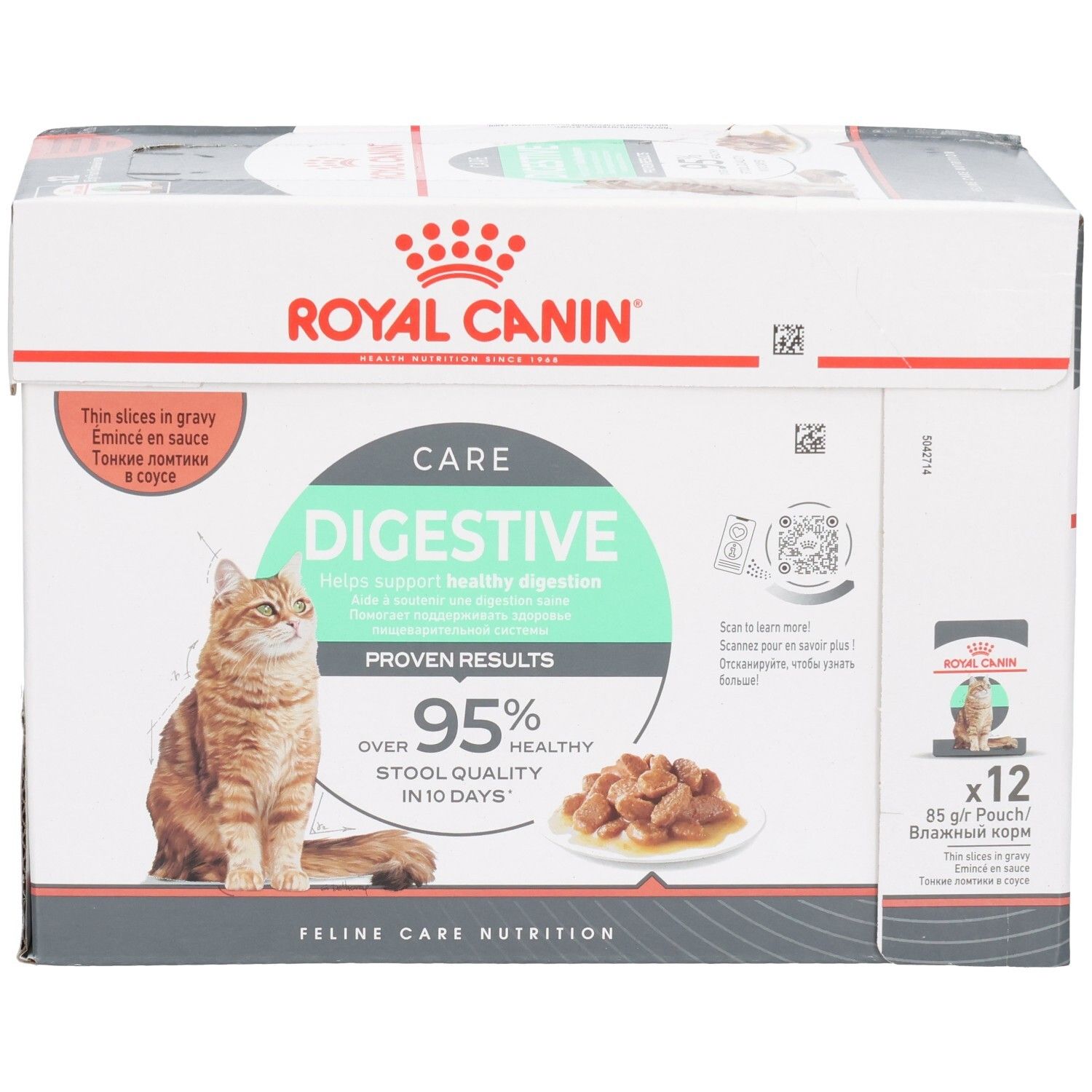 Royal Canin Feline Digestive Care Multipack: 12 x 85g Beutel in Soße für Katzen.