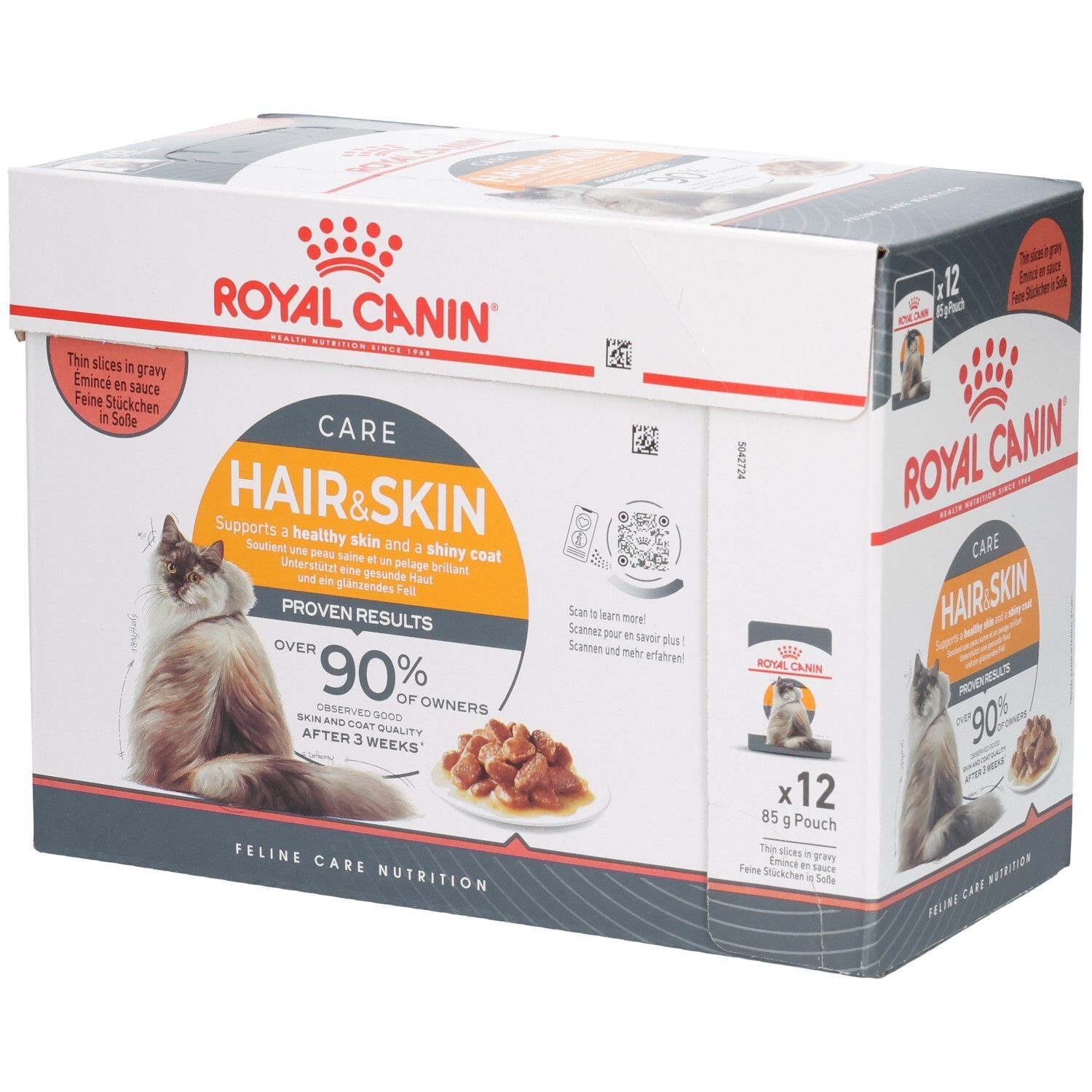 Royal Canin FCN Hair & Skin IN Gravy 85g x 12 12x85 g