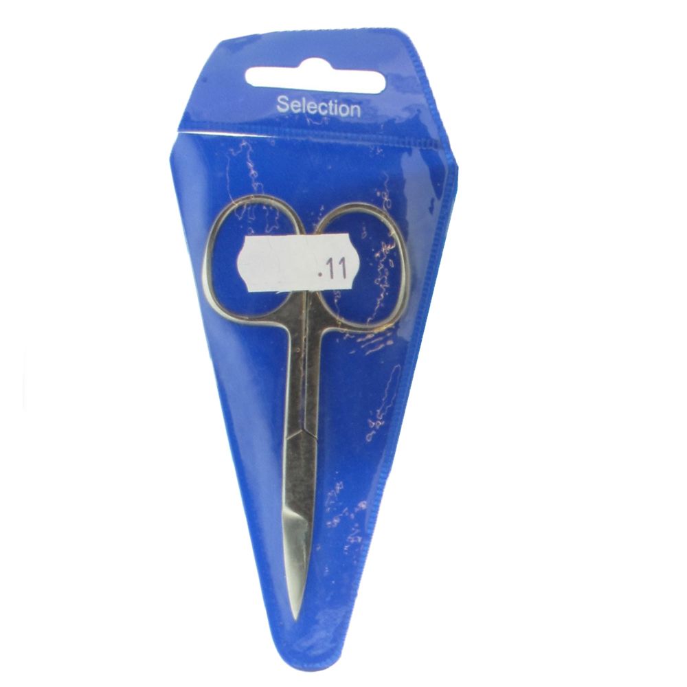Nagelschere in blauer Verpackung. Auf der Verpackung steht "Selection". Auf einem Etikett steht ".11".