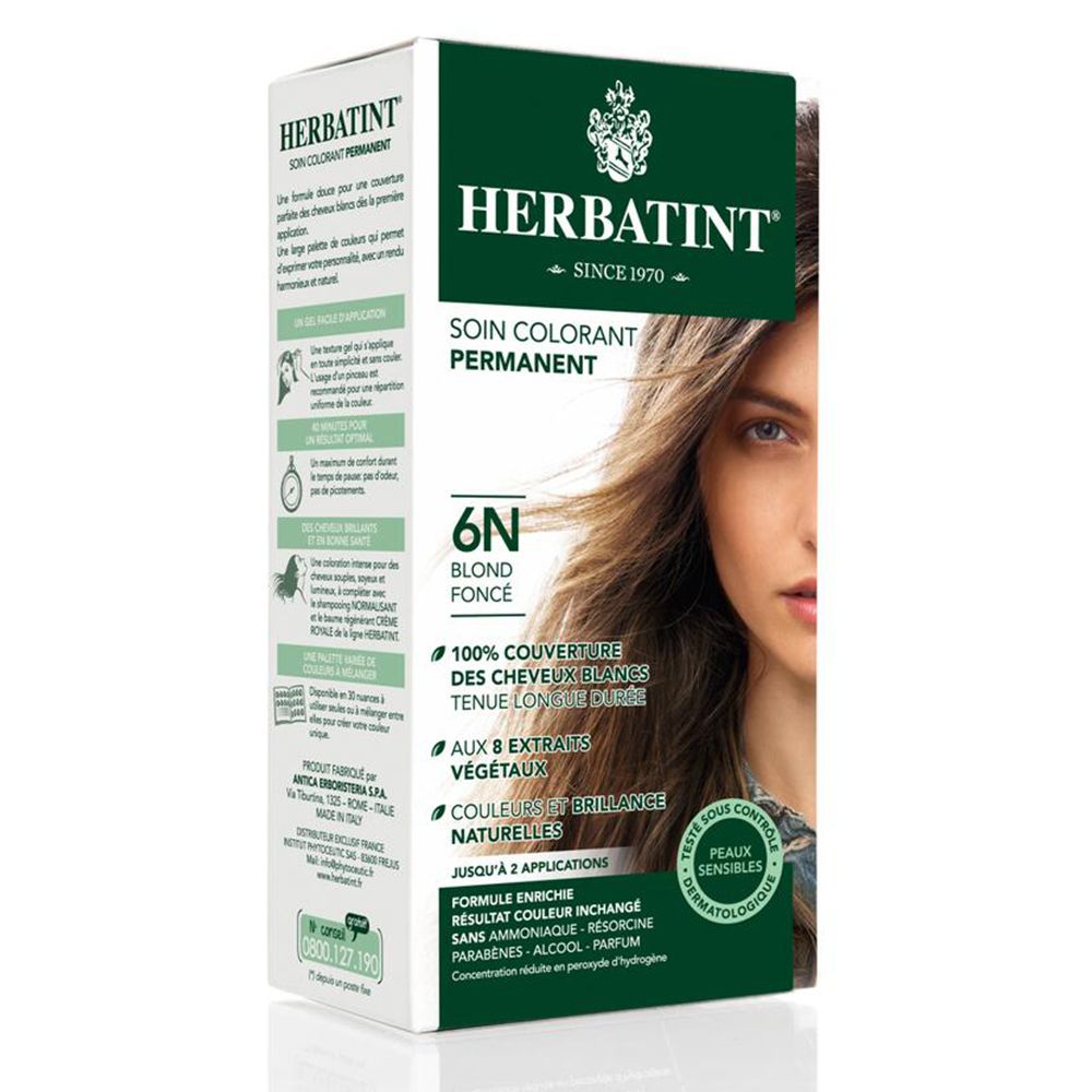 HERBATINT® 6N dunkel Blond permanent Haar Coloration