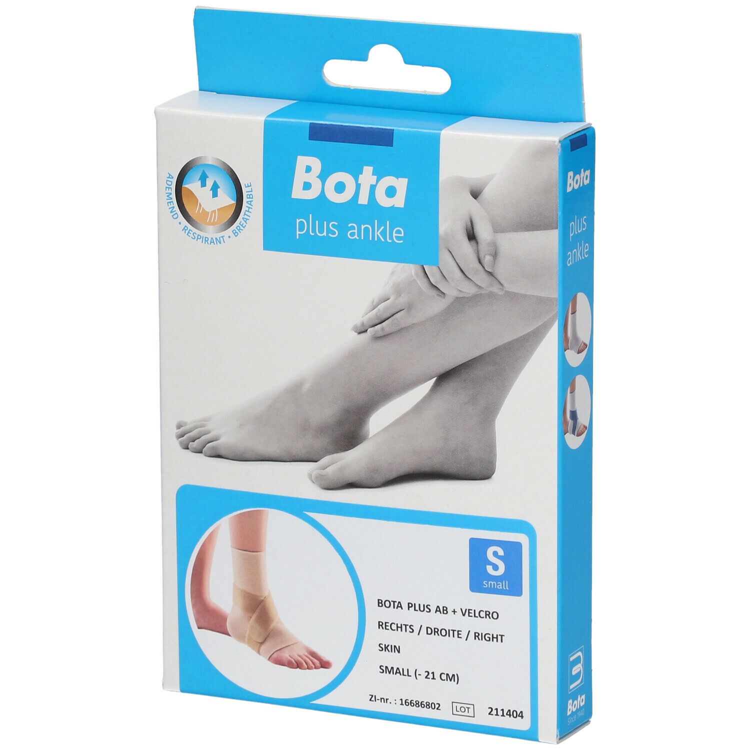 Bota Plus AB Cheville + Velcro Droite Skin Small