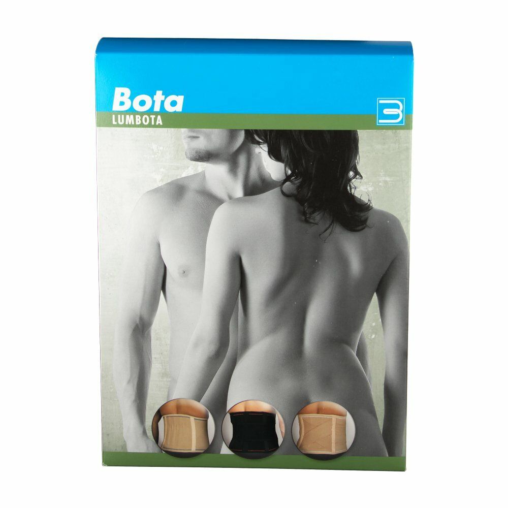 Emballage du produit avec image du produit. Bota Lumbota, avec illustrations de trois couleurs du produit.