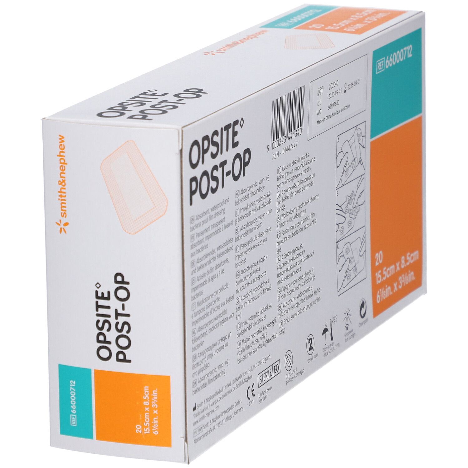 OPSITE Post-Op Verband, 20 Stück, 15,5 x 8,5 cm.