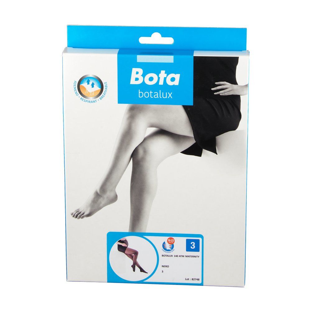 Verpackung von Bota Botalux. Abbildung eines Beins. Text: "3".