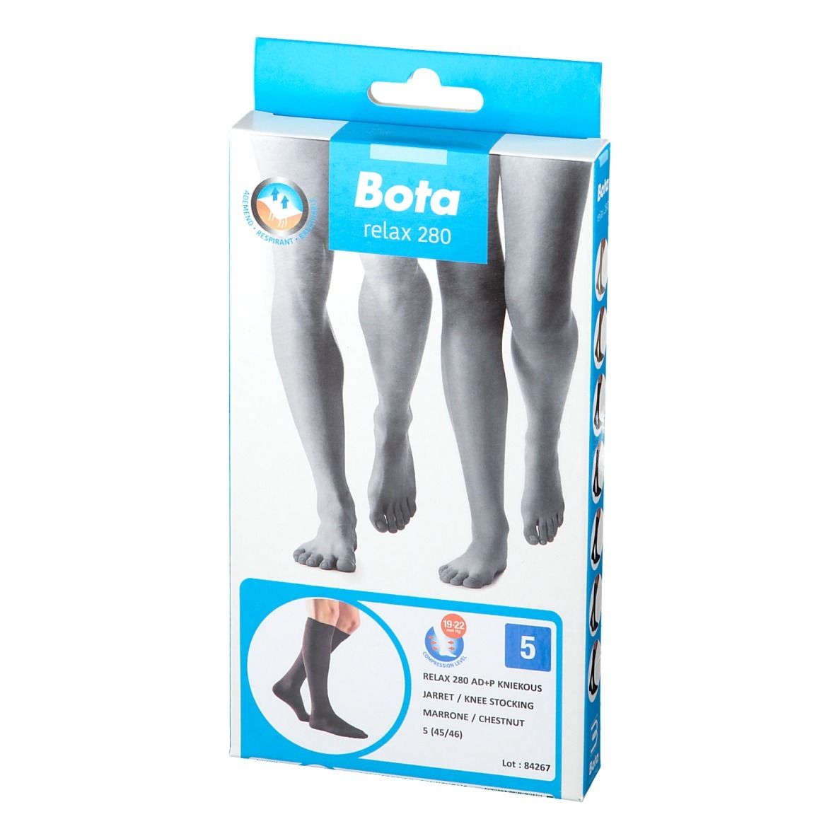 Bota relax 280 Kompressionsstrümpfe, schwarz, Größe 1 (37/38).