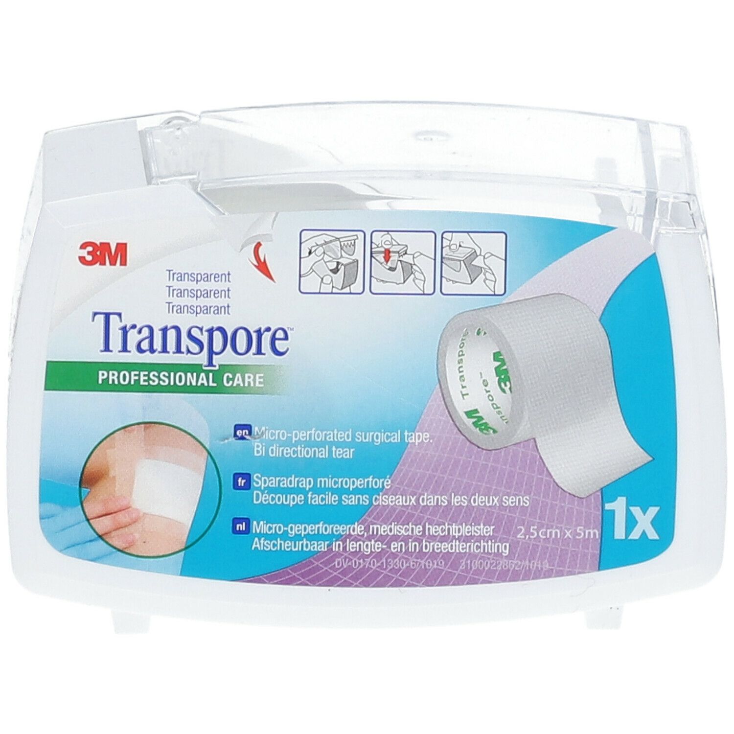 3M Transpore™ Cerotto Adesivo Medico 25 mm x 5 m 1 pz | Redcare