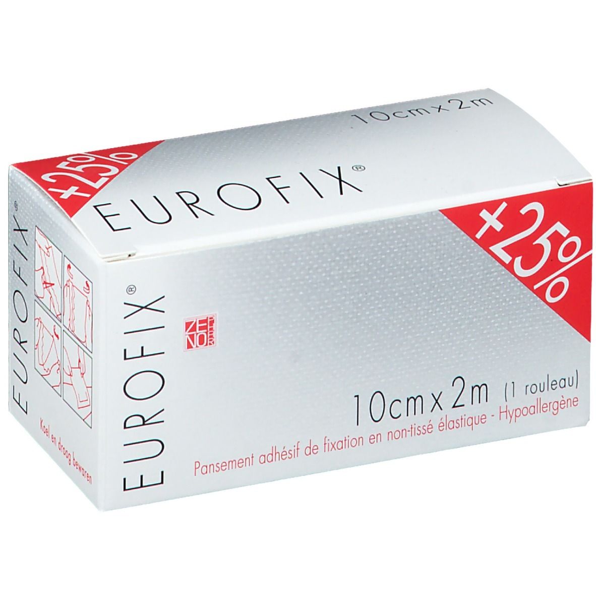 Eurofix® Pansement adhésif de fixation 10 cm x 2 m