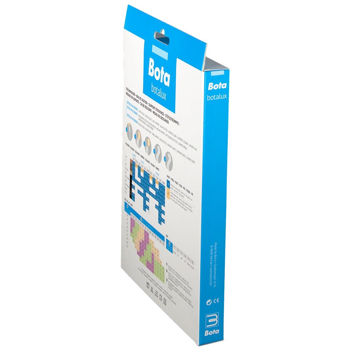 Boîte Bota Botalux 70 Stay-up SU +P, vue latérale. Informations produit et marque visibles.