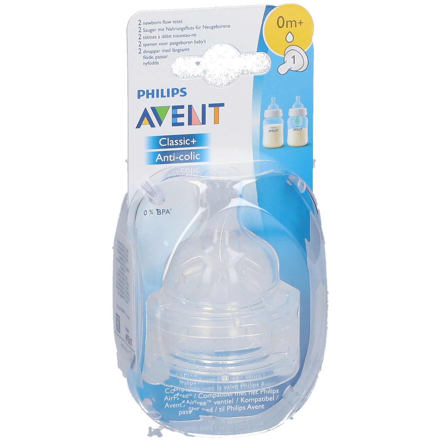 Avent Sauger Classic + debit Neugeborenes +0 Monate