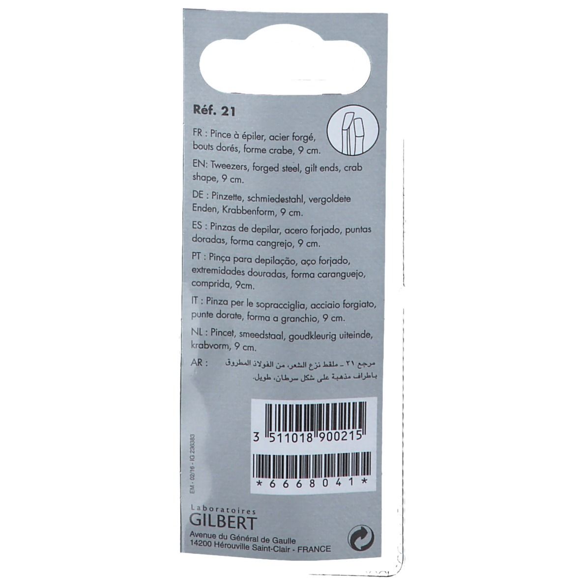 Rückseite der Verpackung mit Produktinformationen und Barcode.