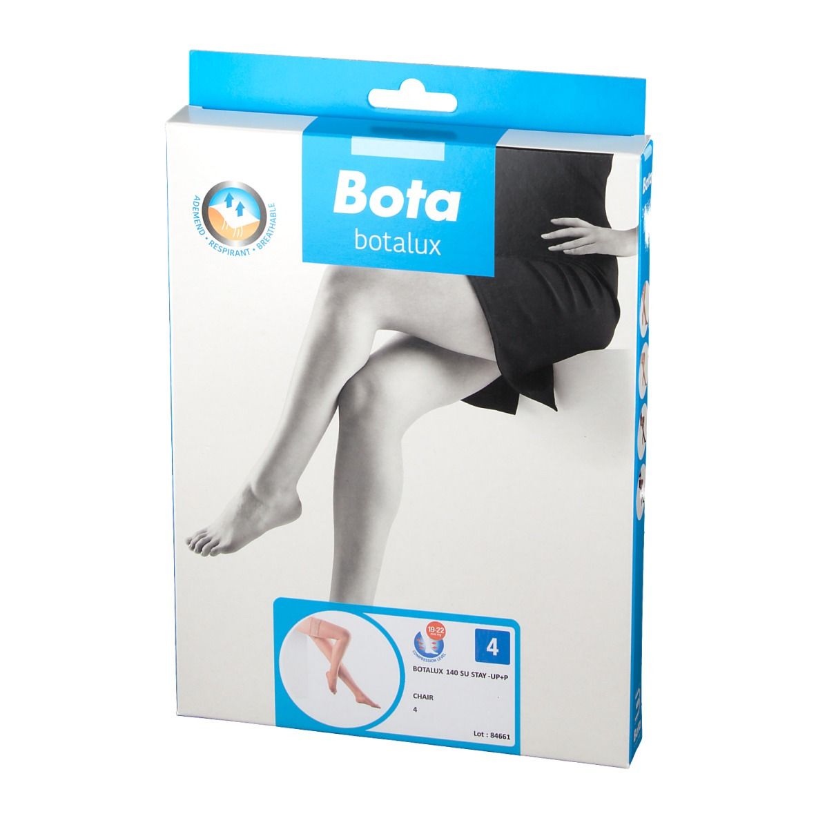 Bota Botalux 140 bas de maintien SU N4. Emballage. Taille 4. Marque Bota.