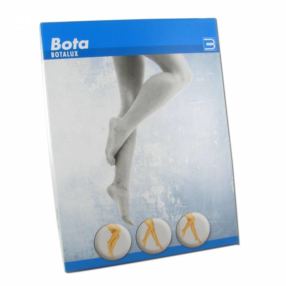 Emballage de Bota Botalux. Des jambes sont représentées sur l'emballage.