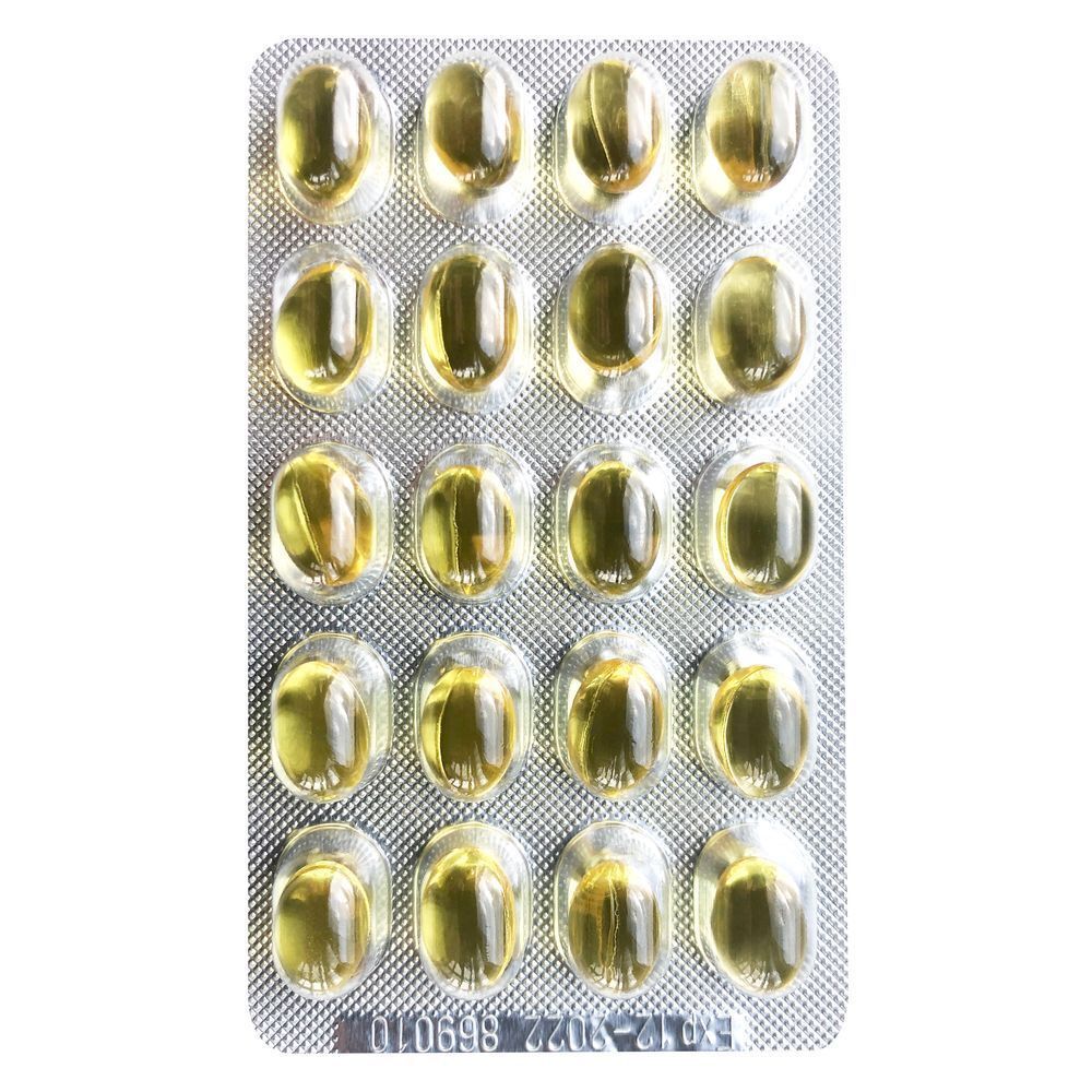 Blisterverpakking met capsules. Bevat meerdere gele capsules. Opschrift: 'BIONAL'.