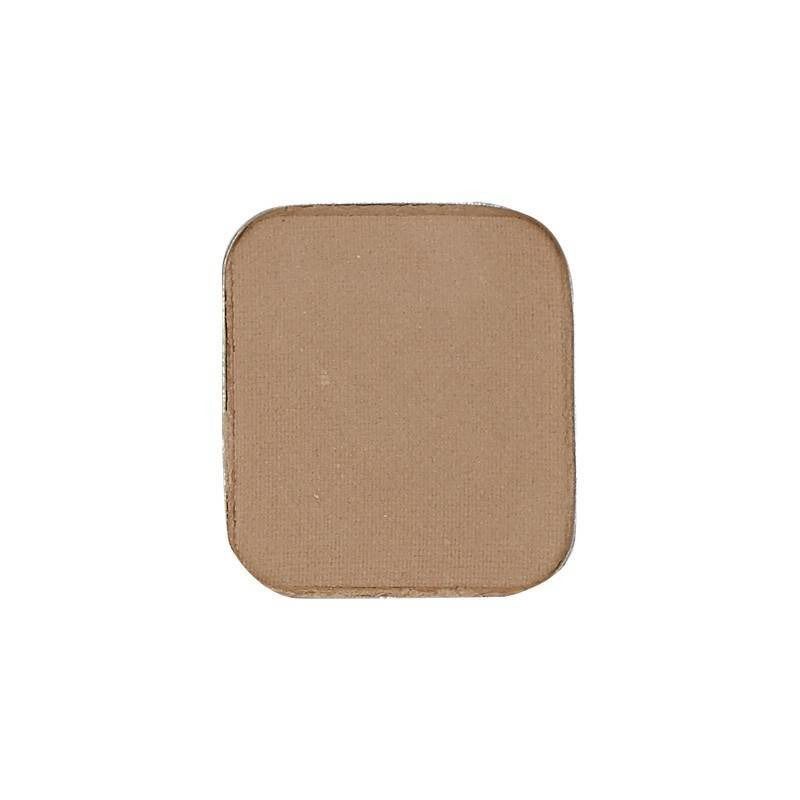 Fard à paupières beige carré. Produit unique, vue de dessus.