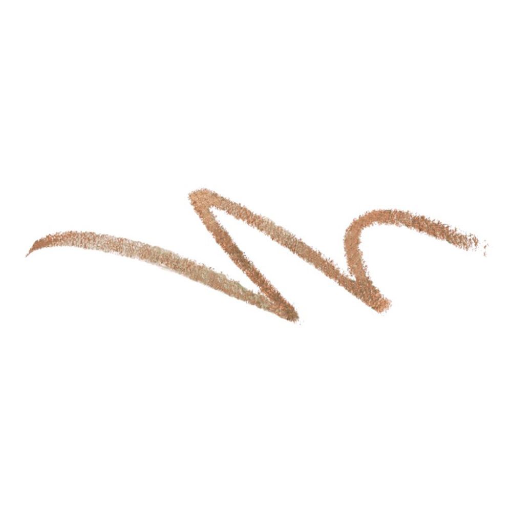 Crayon pour les yeux, taupe. Trait marron. Sur fond blanc.