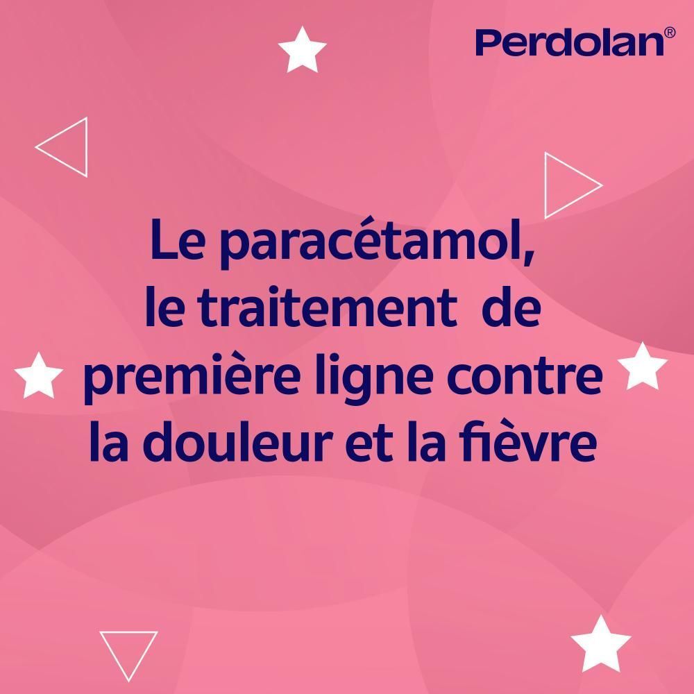Boîte de Perdolan® Baby's, 100 mg paracétamol, pour bébés. 12 suppositoires. 0-10 kg.