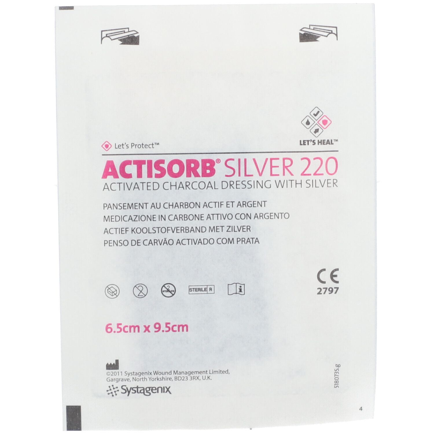 Actisorb Silver 220 9.5cm x 6.5cm