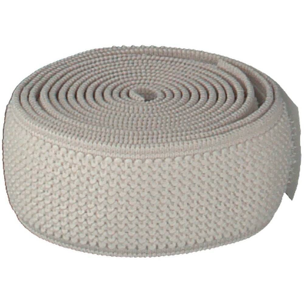 CONVEEN® Silikon pour la jambe, beige, enroulé. Matériau tissé avec une structure visible.
