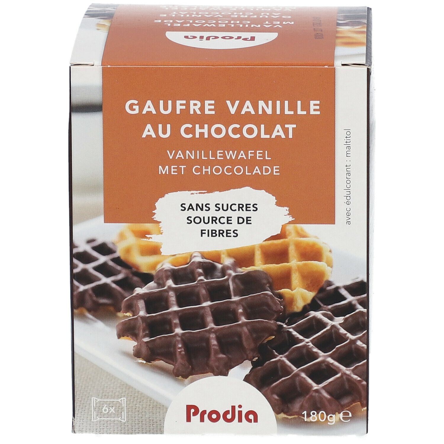 Prodia Vanille Waffeln mit Schokolade