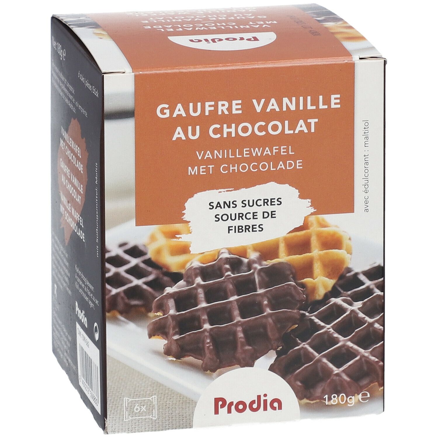 Prodia Vanille Waffeln mit Schokolade