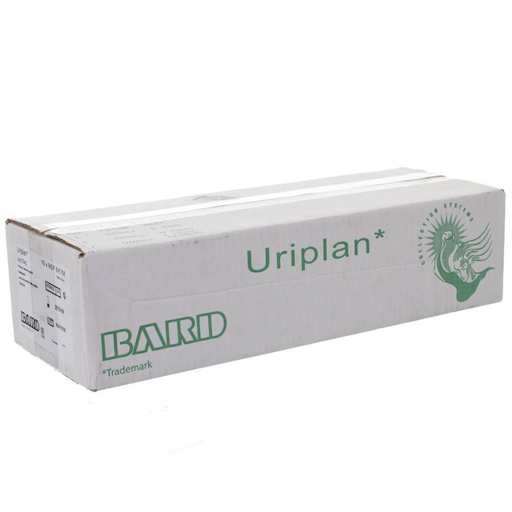 Emballage en carton blanc avec texte vert. Inscription "Uriplan*" et "BARD". Illustration d'un oiseau.