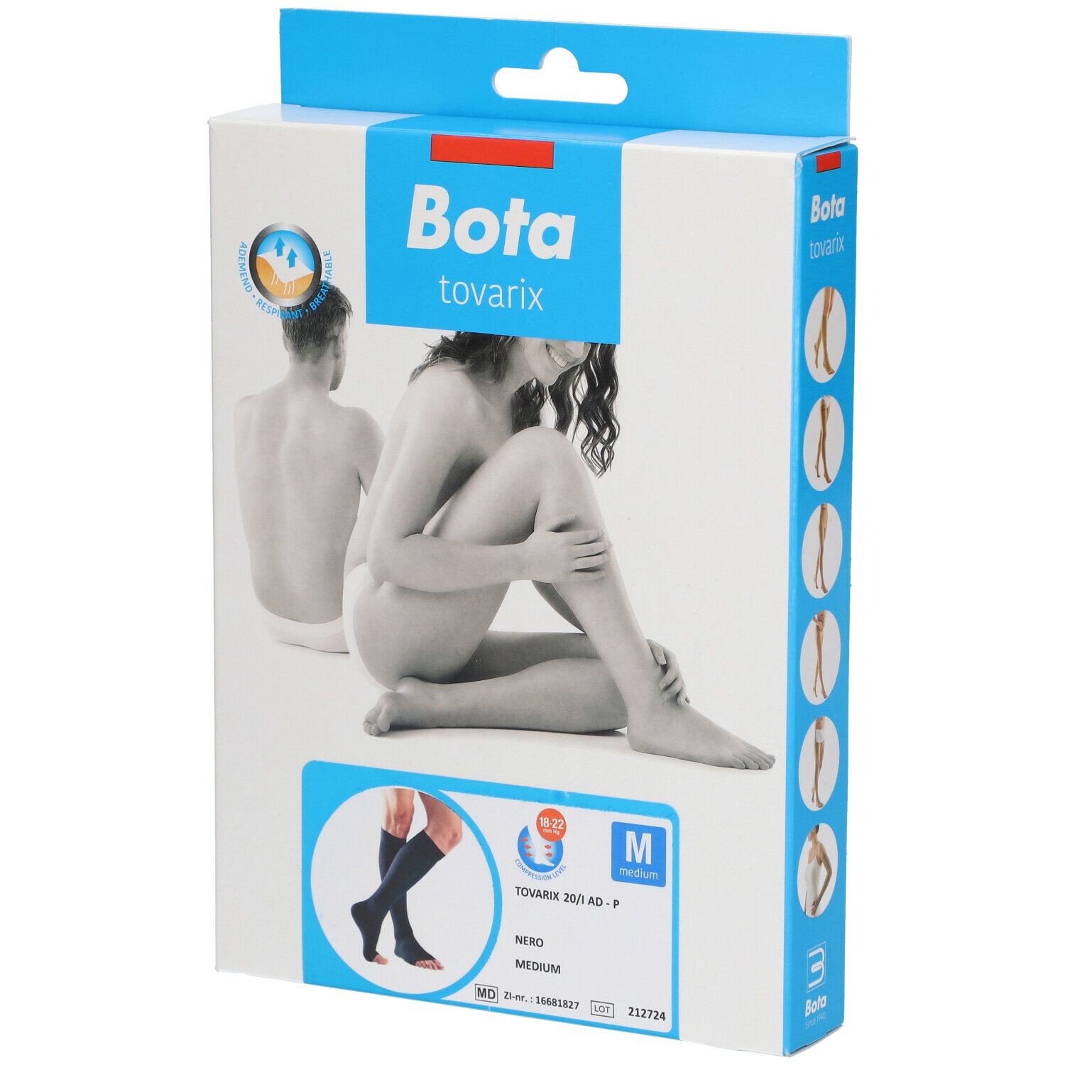 Bota Tovarix 20/I Bas Ad-P Nero Medium 1 pièce