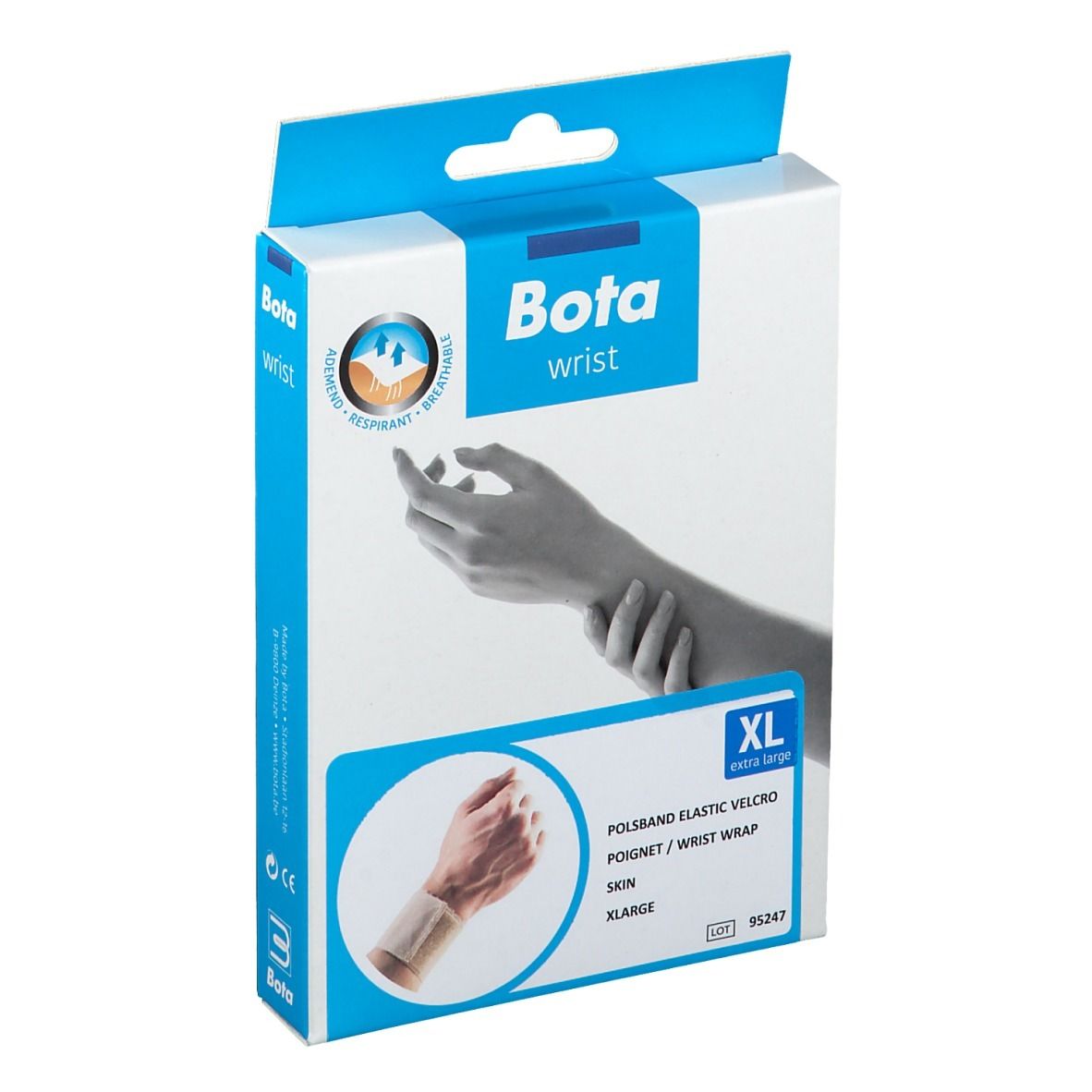 Bota Serre-Poignet Extra Velcro Skin Taille XL