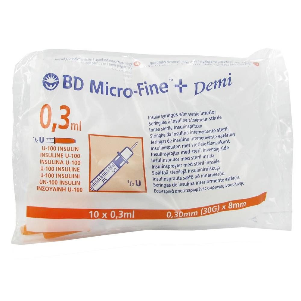BD Micro-Fine + Demi 0,3 ml insuline U-100