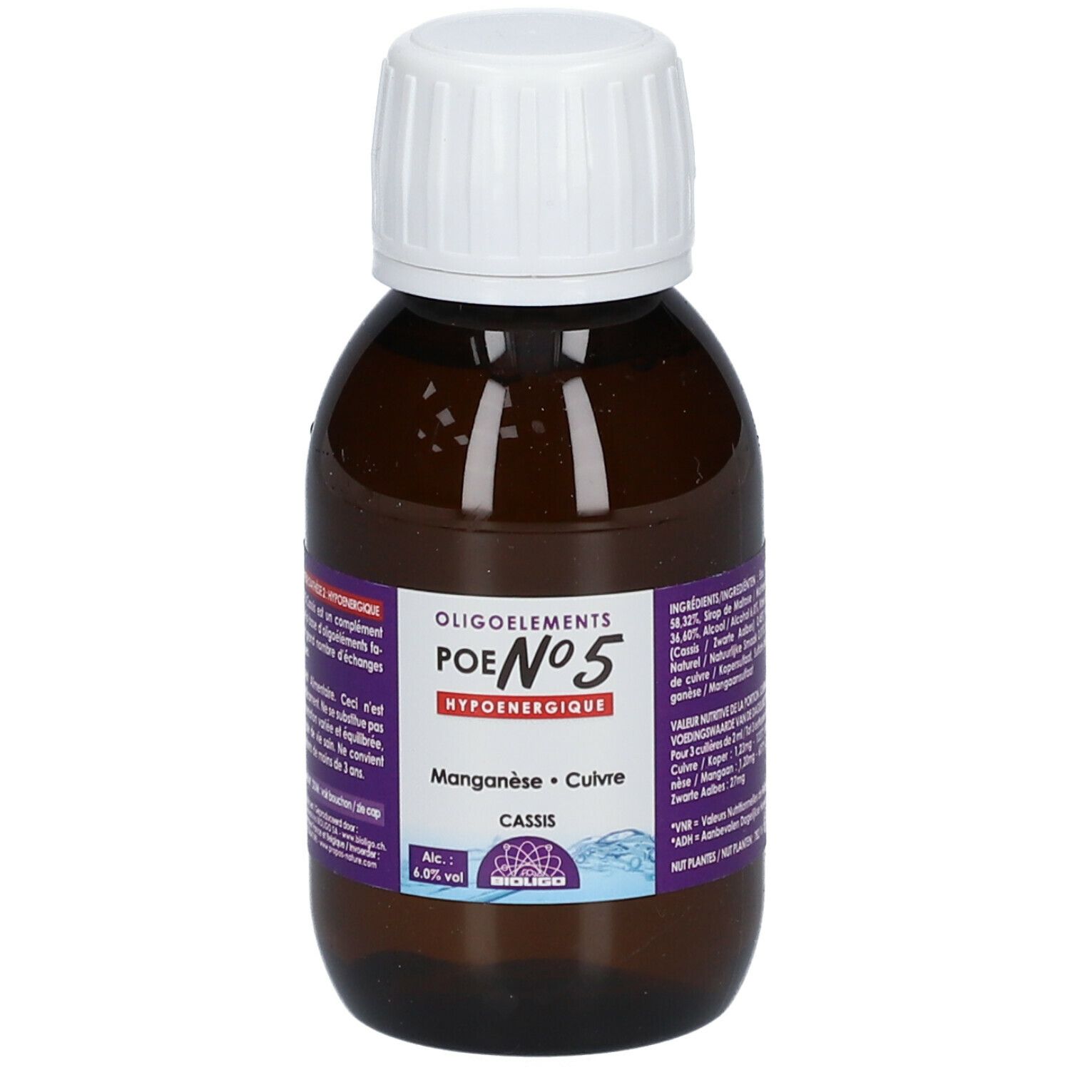Oligoelements POE N°5 Hypoenergique Manganèse - Cuivre