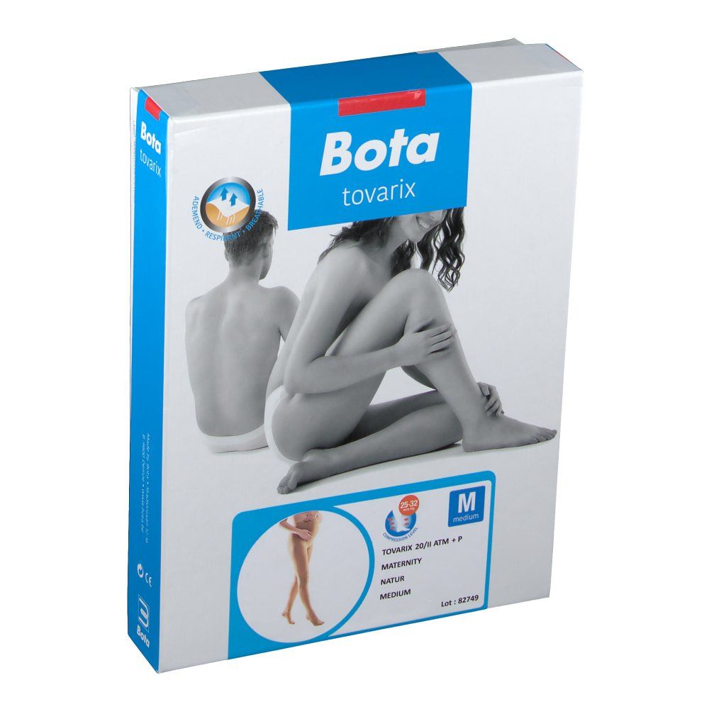 Emballage de Bota Tovarix 20/II ATM +P Natur Medium. Illustration d'une femme et d'un homme.