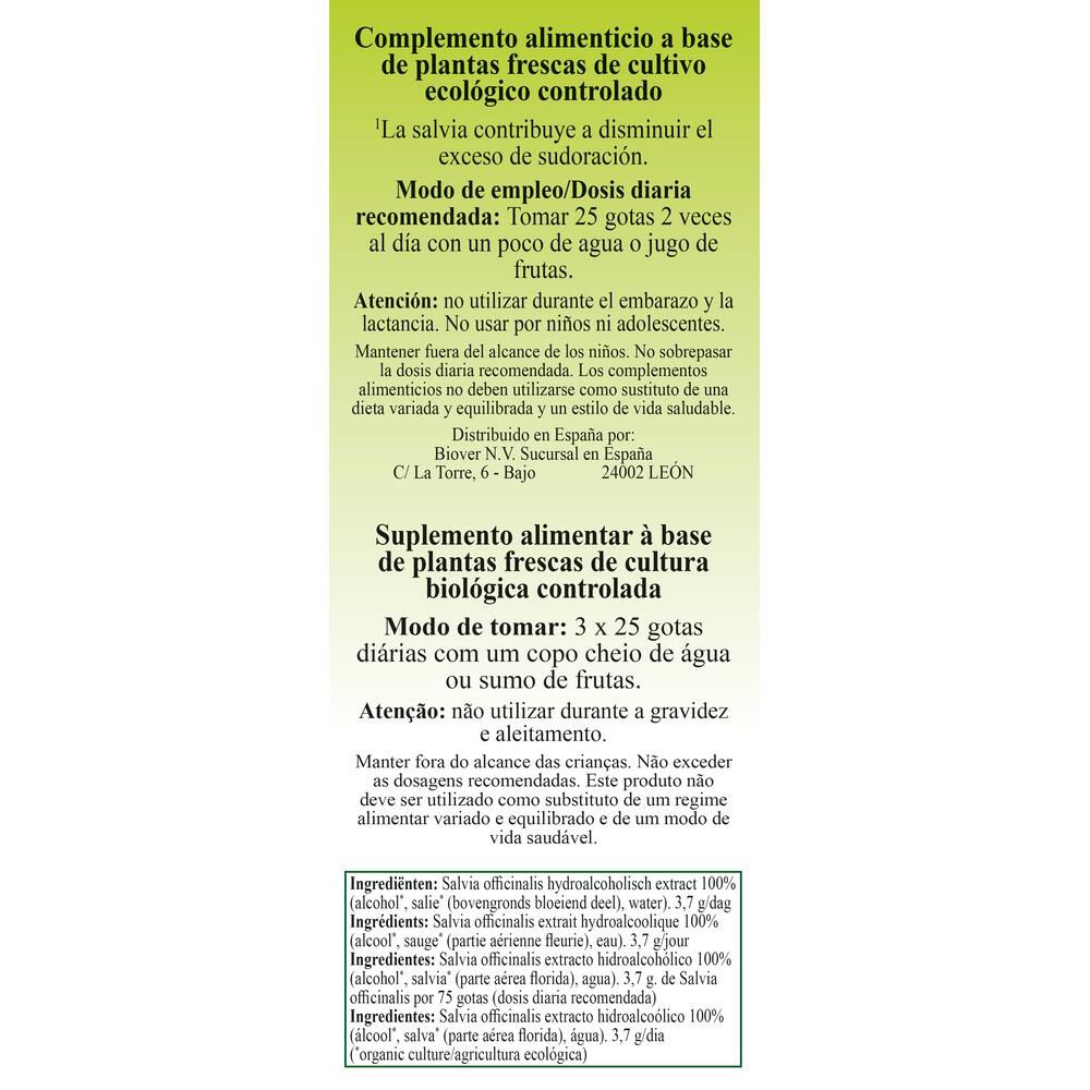 Dos de l'emballage du produit avec texte en plusieurs langues. Contient des informations sur l'utilisation et les ingrédients.