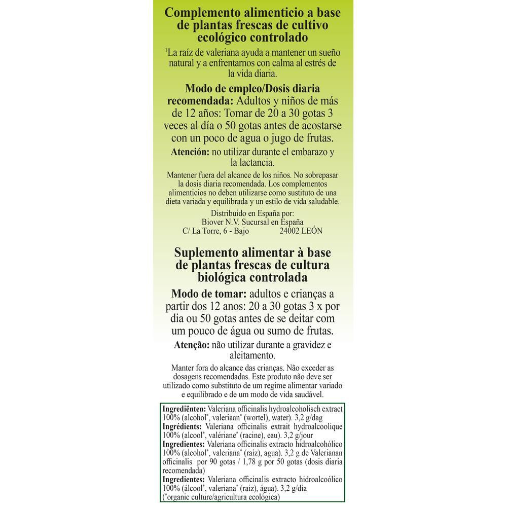 Dos du flacon. Texte en espagnol. Liste des ingrédients et instructions d'utilisation.