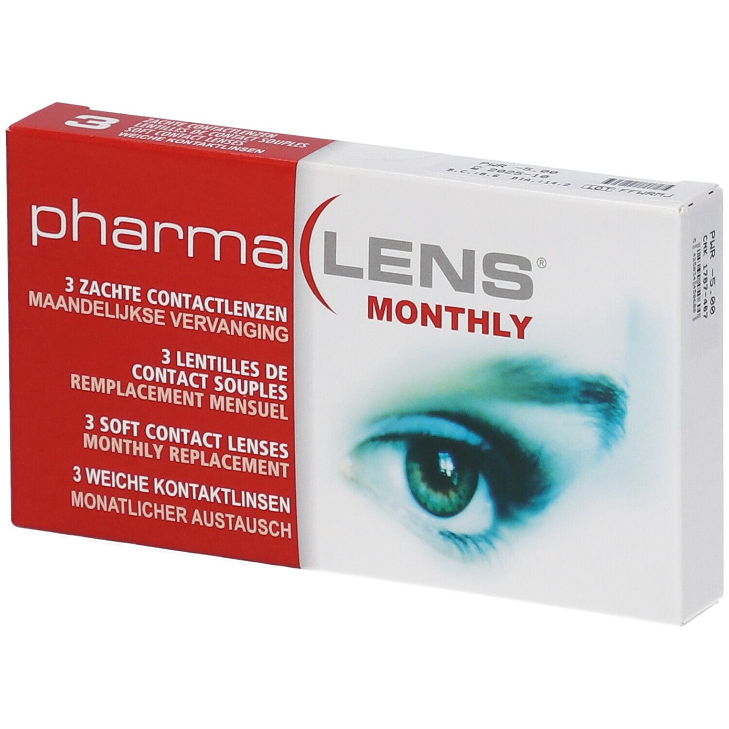 pharmaLENS® Monthly Lentilles -5.00