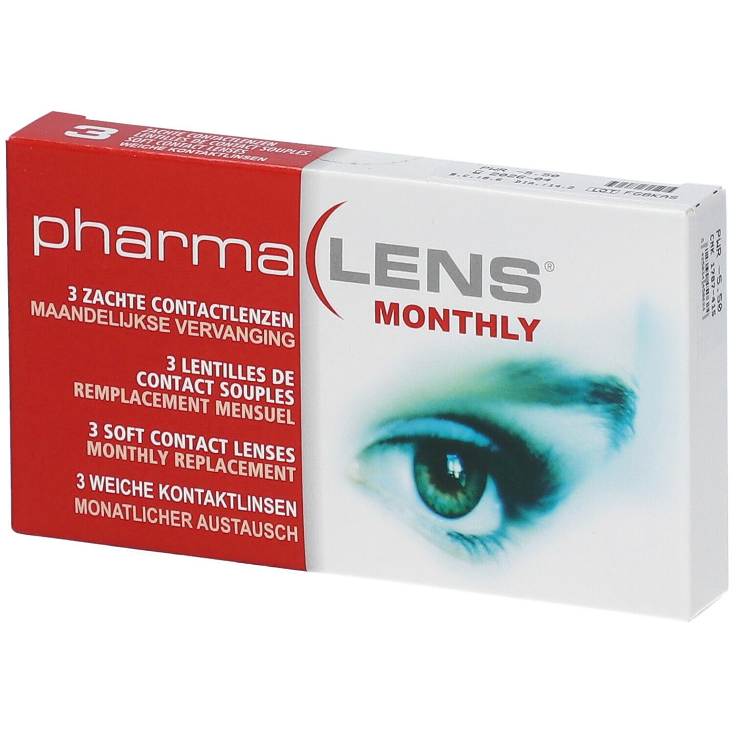 pharmaLENS® Monthly Lentilles -5.50
