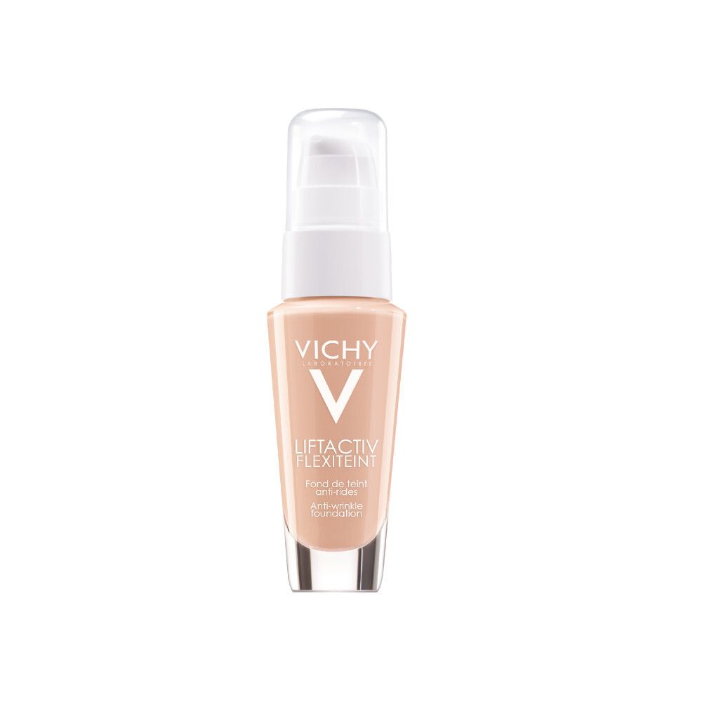 Vichy LIFTACTIV Flexilift Teint 15 Opal. Flacon pompe. Fond de teint beige.