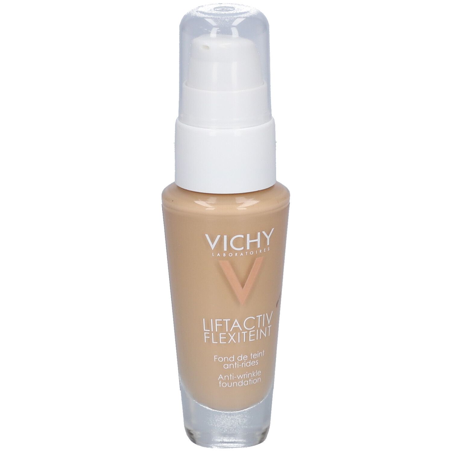 Vichy LIFTACTIV Flexilift Teint 15 Opal. Flacon pompe. Fond de teint beige.