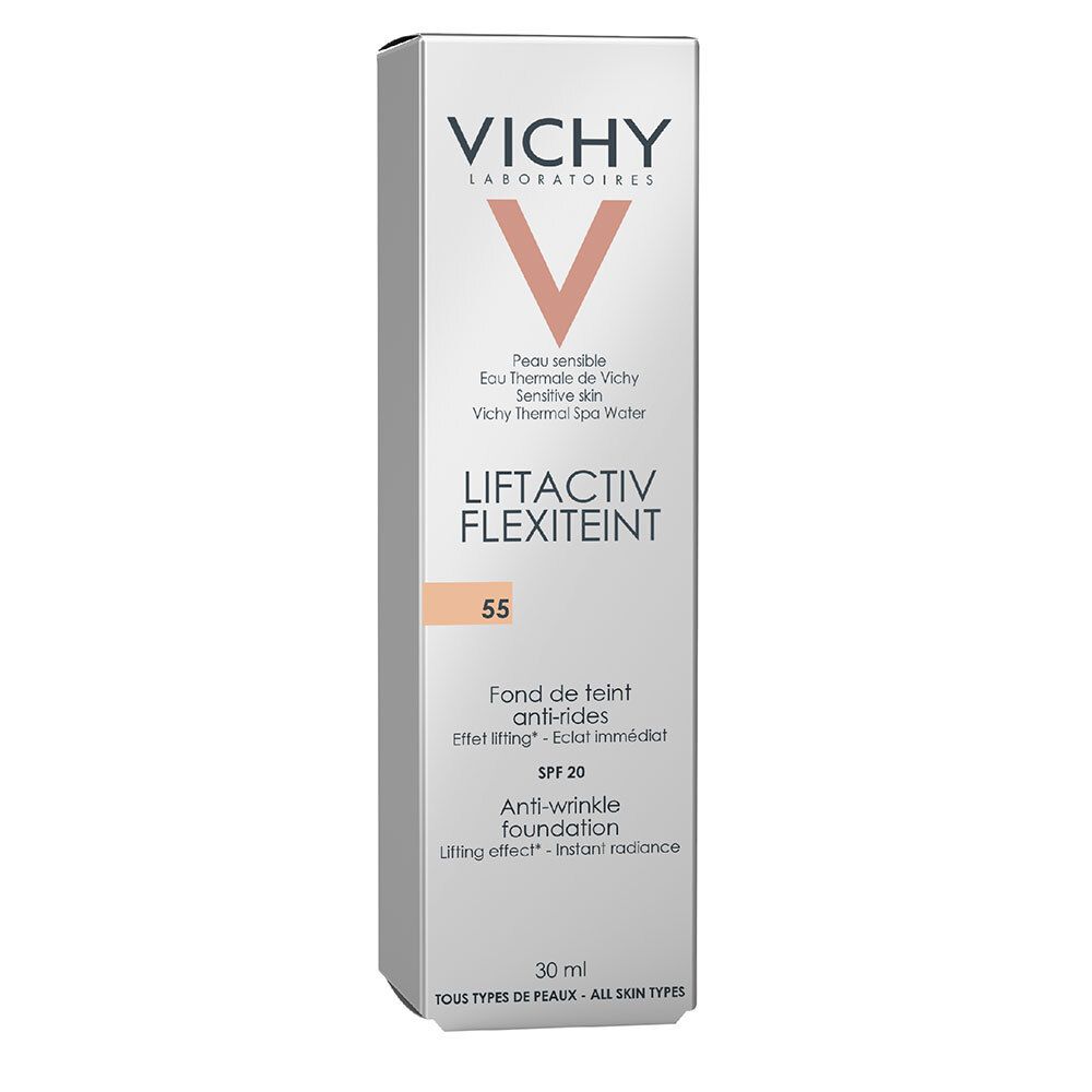 Vichy Liftactiv Flexilift Teint Nr. 55 Bronze. Doos. Bronzen tint. Anti-rimpel foundation. SPF 20.