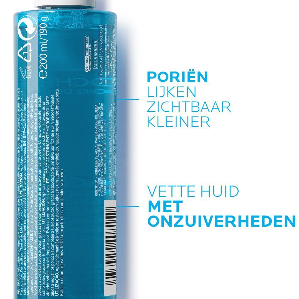 Drie producten: Effaclar Eau Micellaire, Effaclar Lotion astringente, Effaclar K(+).