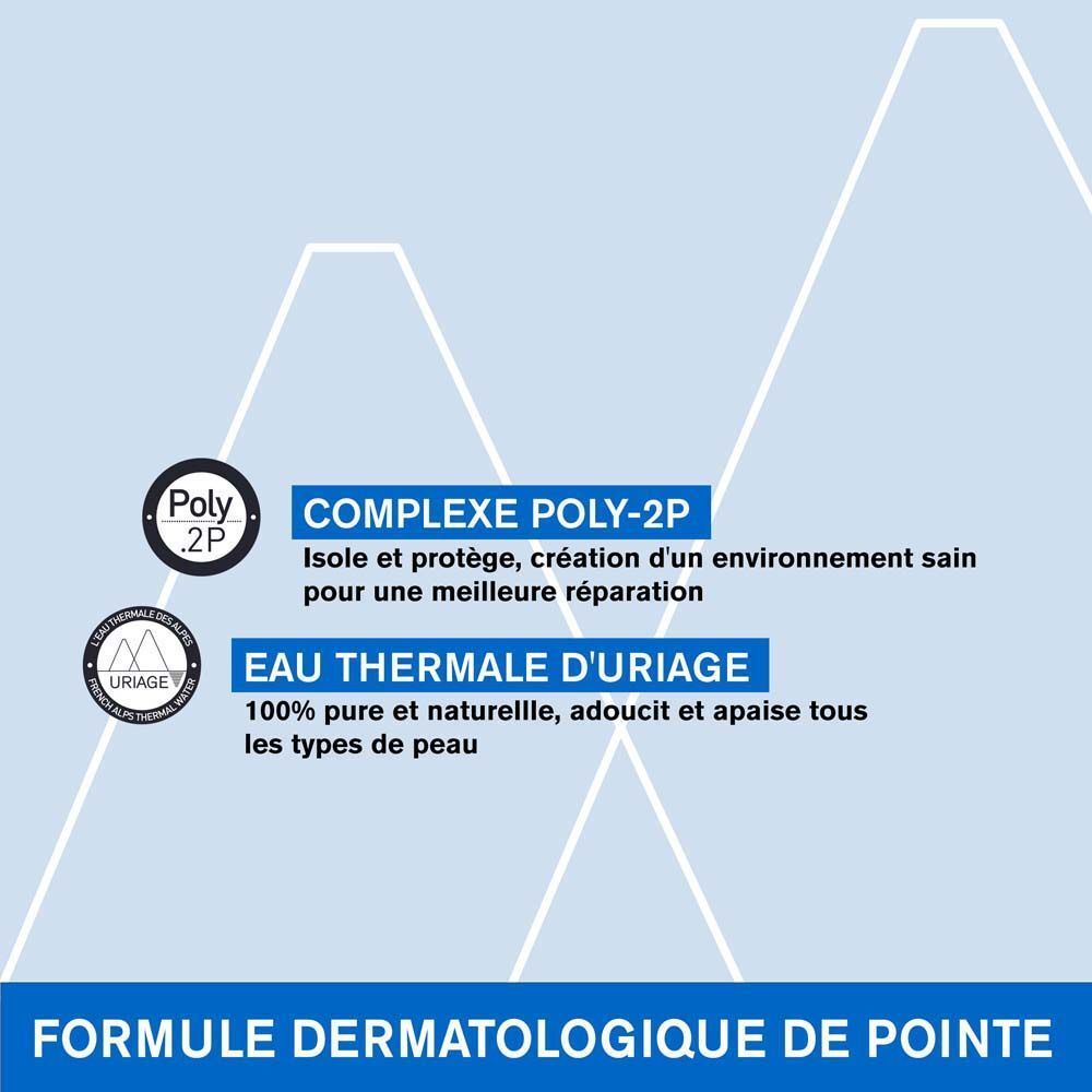 Graphique avec texte: Complexe Poly-2P, Eau Thermale d'Uriage.