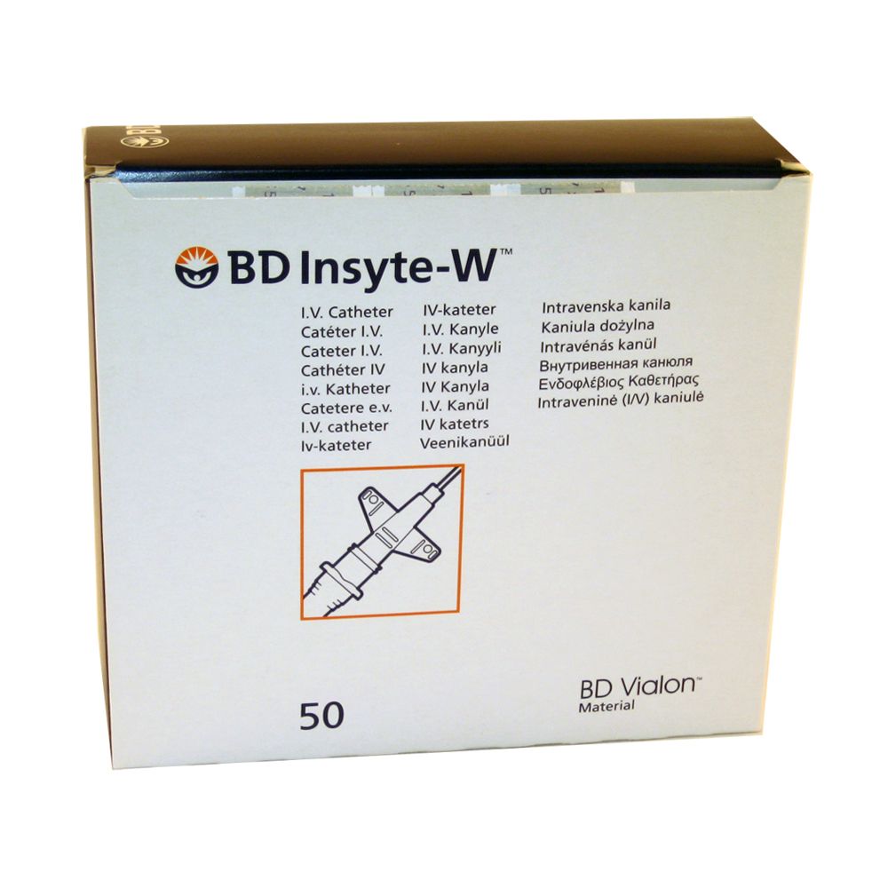 BD Insyte-W Catheter IV 16g 1.7mm x 45mm Gris
