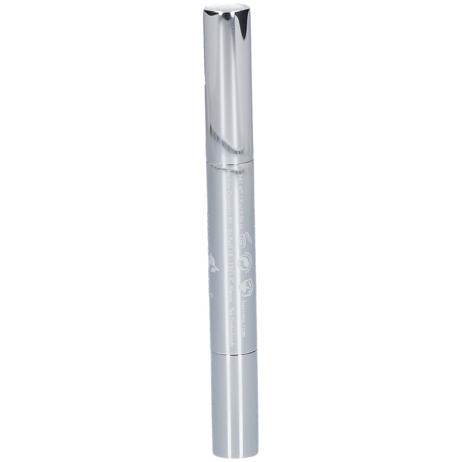 Silberfarbener Stift mit Kappe. Beschriftung auf dem Stift. HERÔME® Cuticle Night Repair Wunderstift.