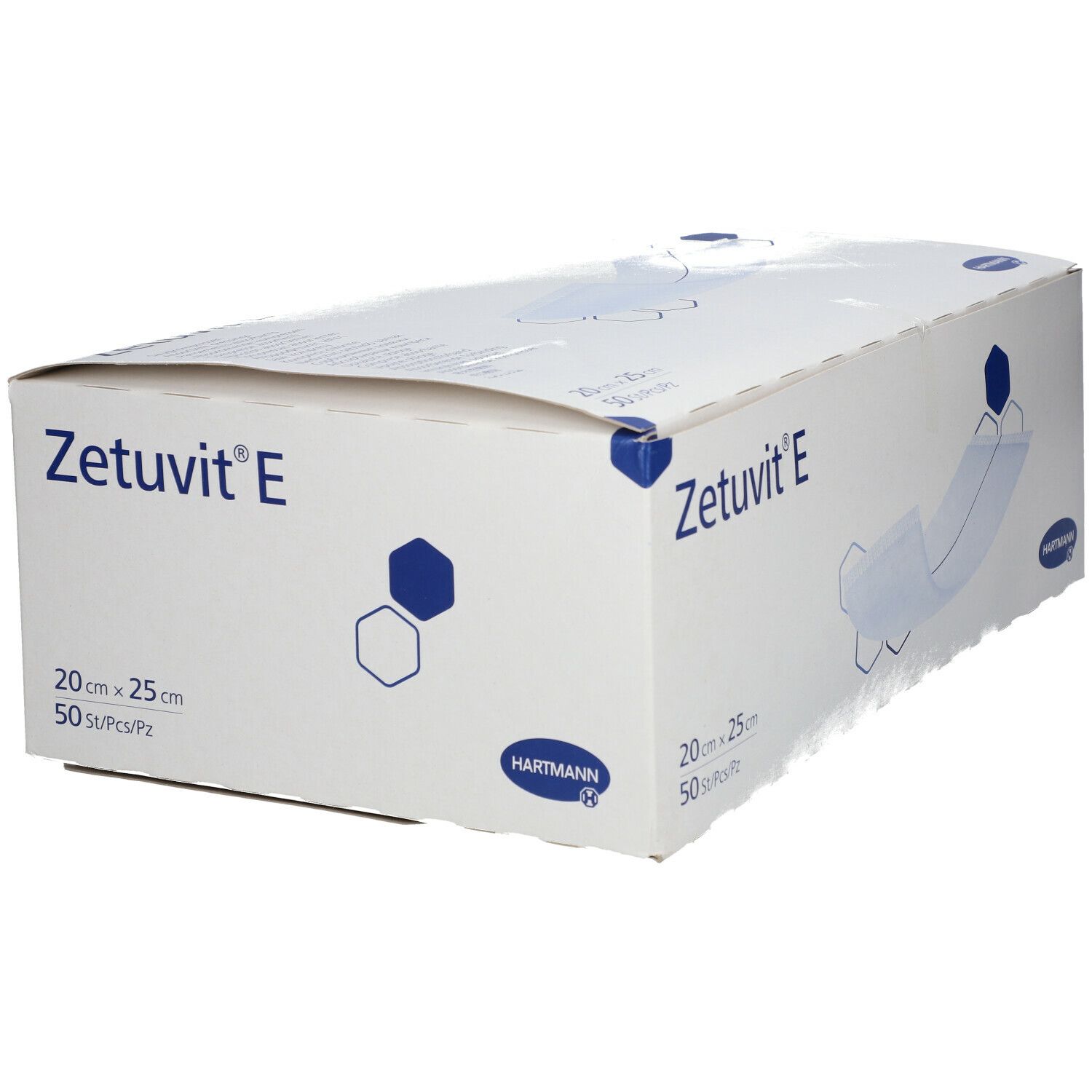 Boîte Zetuvit E, 20 x 25 cm, 50 pièces. Marque HARTMANN.