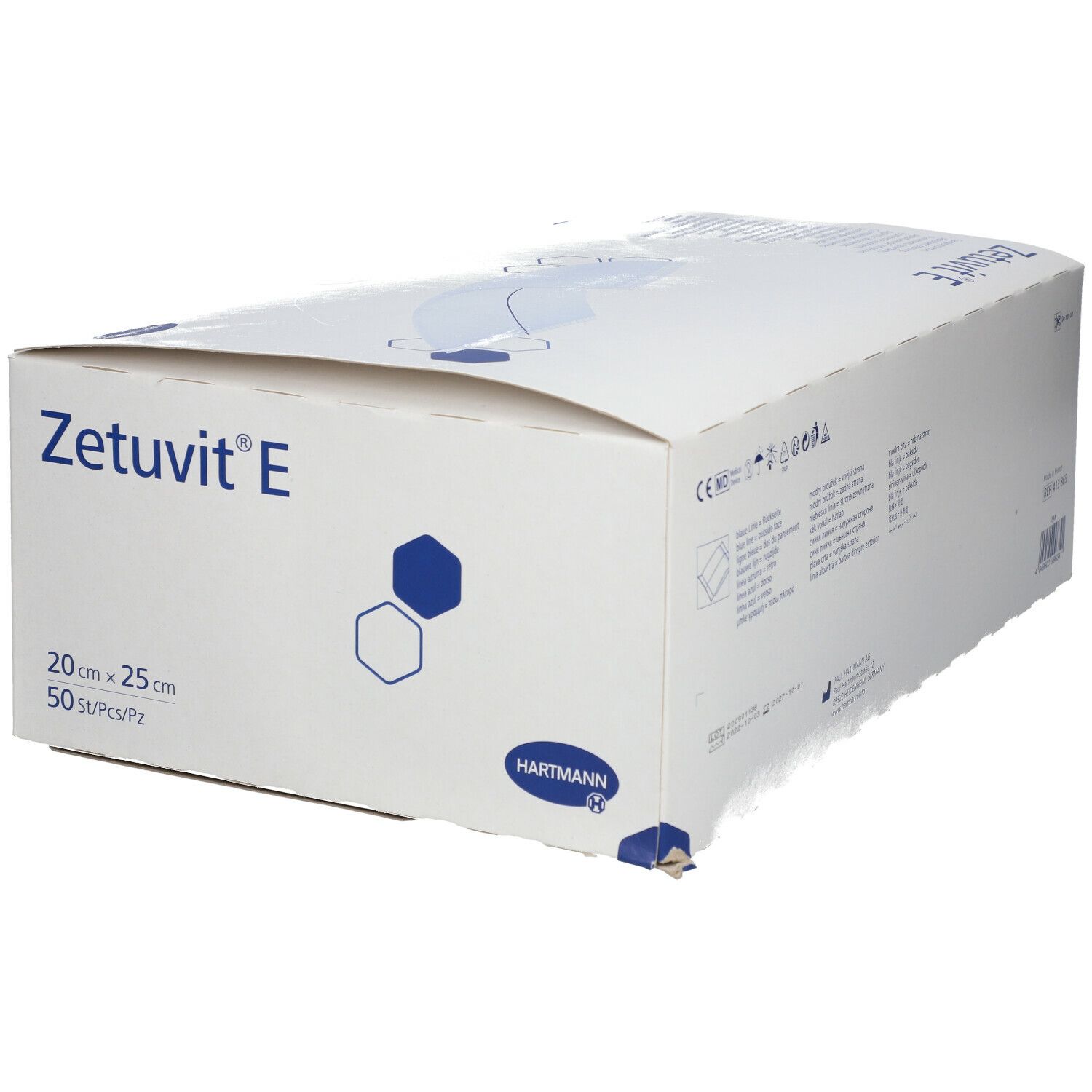 Boîte Zetuvit E, 20 x 25 cm, 50 pièces. Marque HARTMANN.