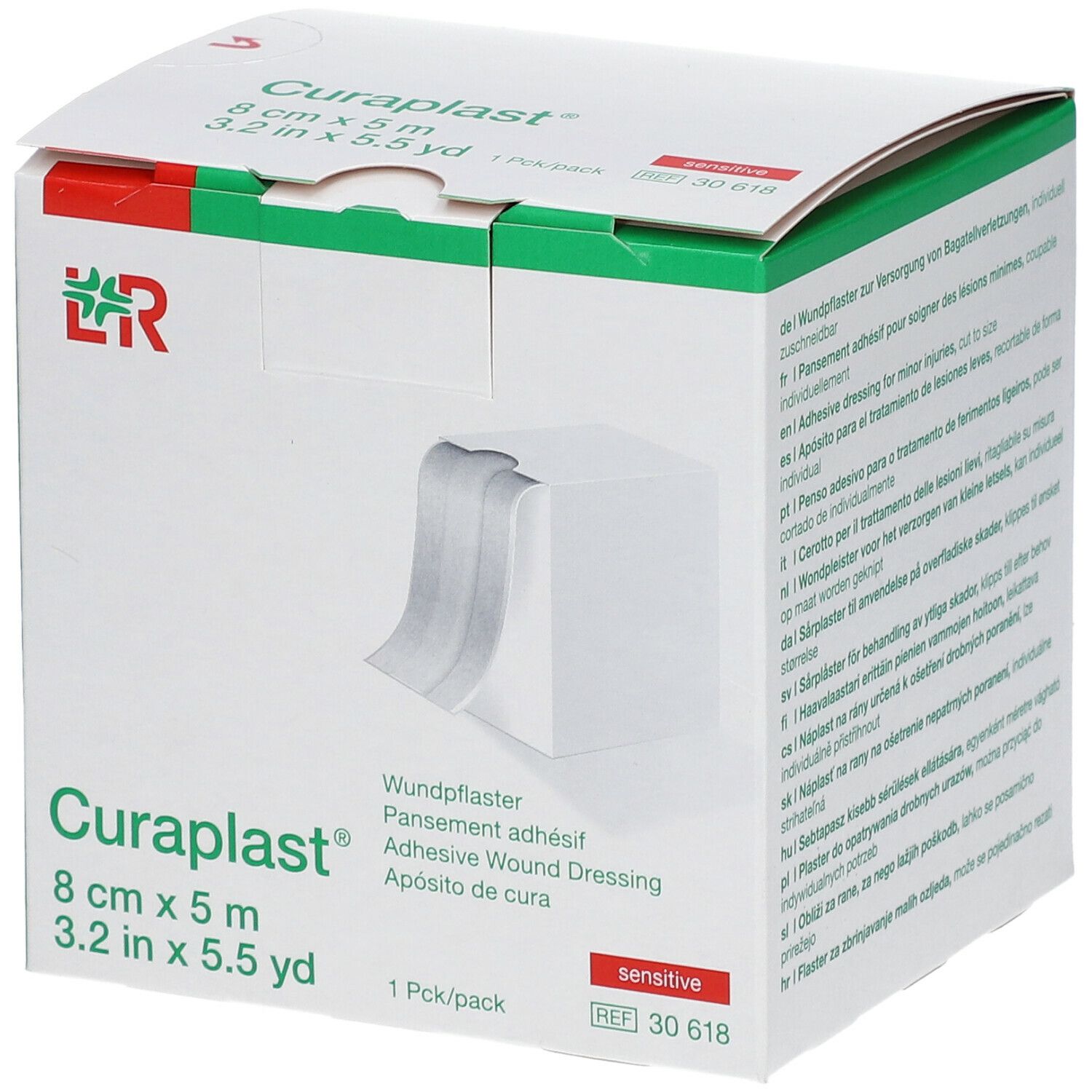 Curaplast® Sensitive Pansement adhésif hypoallergénique 8 cm x 5 m