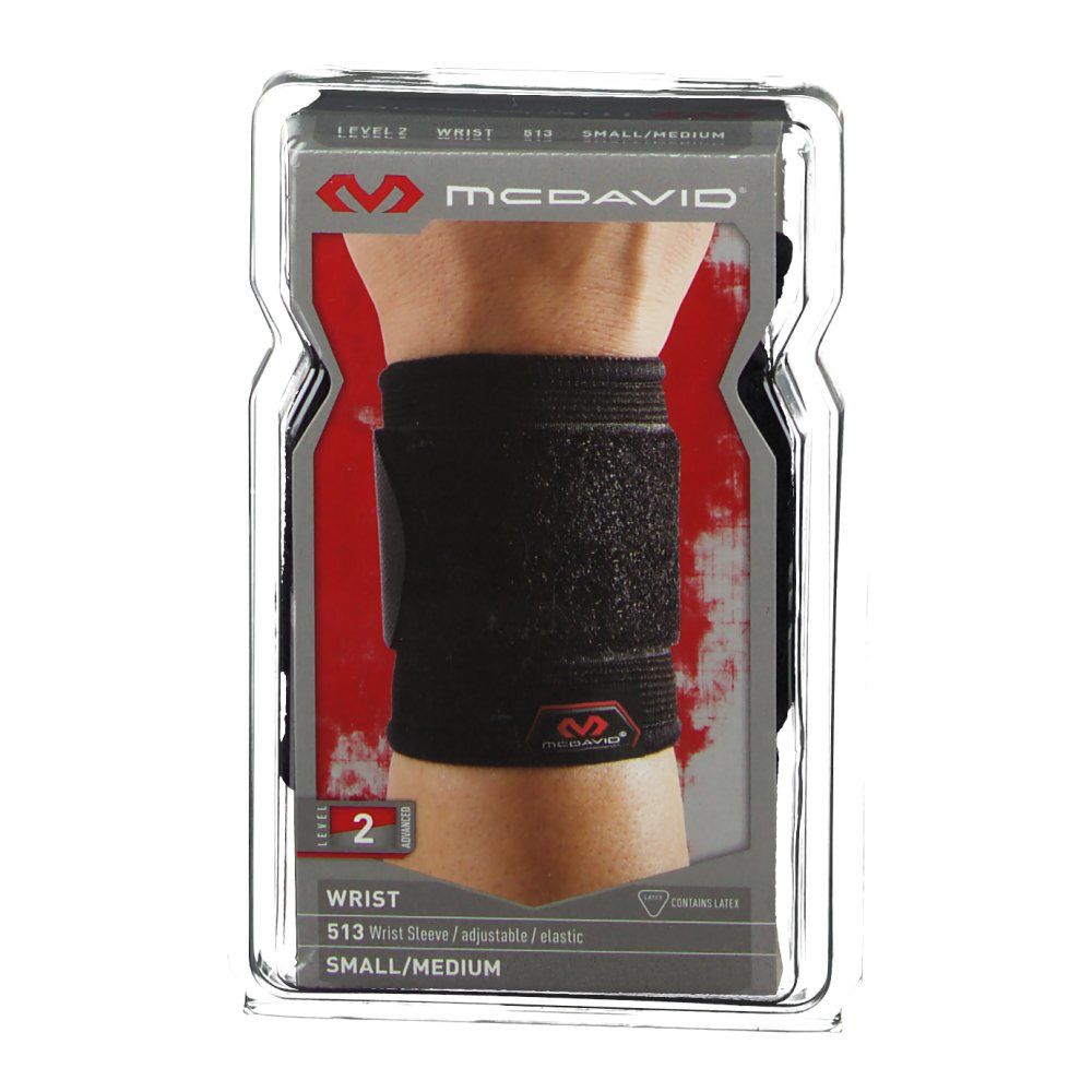 McDavid® Bracelet élastique de soutien de poignet Taille S/M Noir