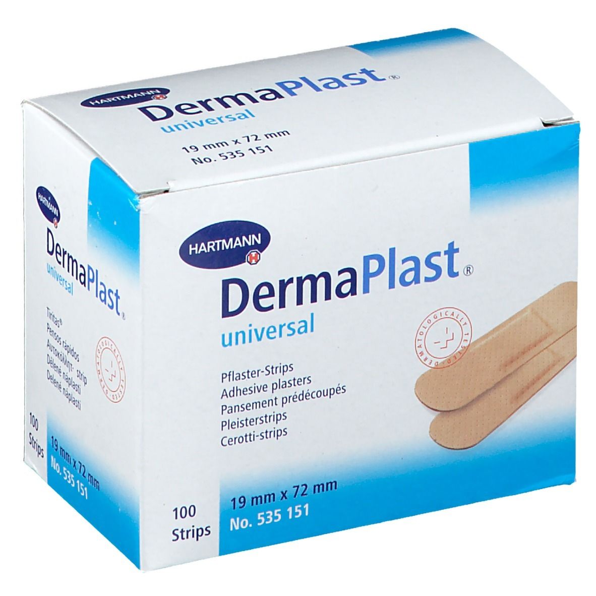 Hartmann™ Dermaplast® Universal Plaster 19 Mm X 72 Mm 100 St Shop Apothekech 0532