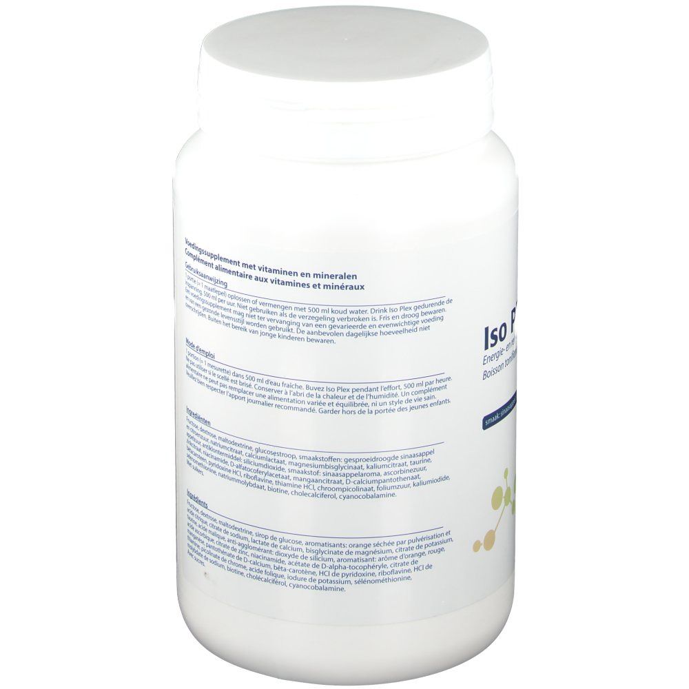 Achterkant van de witte pot. Tekst met voedingswaarde-informatie en ingrediënten. 790g.