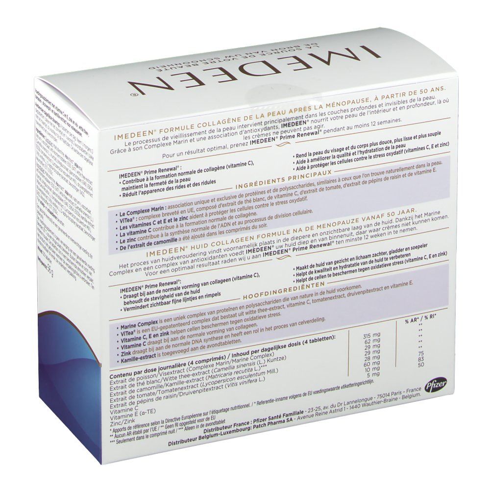 Rückseite der Produktverpackung. Text in mehreren Sprachen, Inhaltsstoffe und Nährwertangaben.