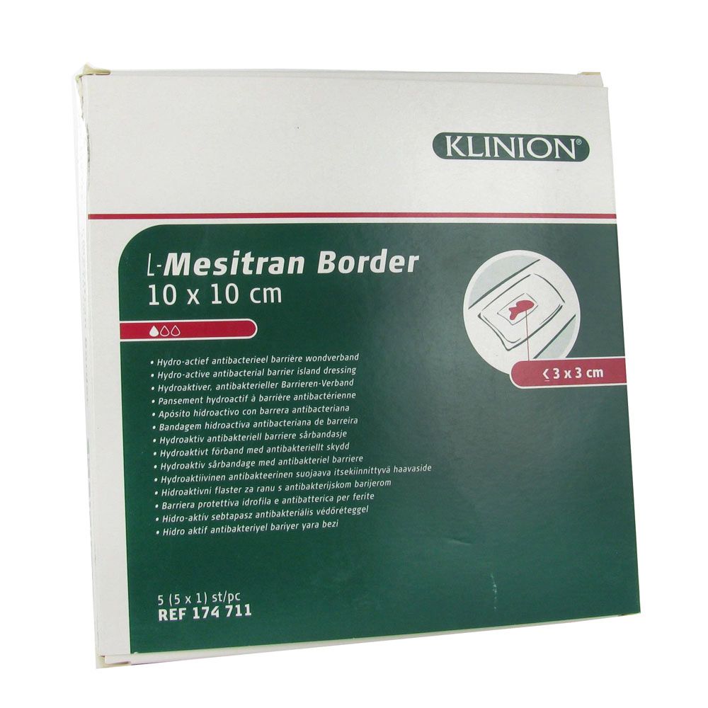 L - Mesitran Compresse Border 10 x 10 Cm